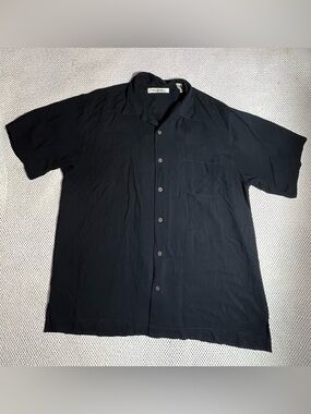 Men's Tommy Bahama Special collection Rum Fellas Black
Camp shirt Size L